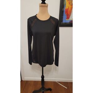 Kenneth Cole Reaction Activewear Black Large Sheer Accents